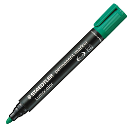 MARCATORE LUMOCOLOR PERMANENT 352 VERDE P.TONDA STAEDTLER