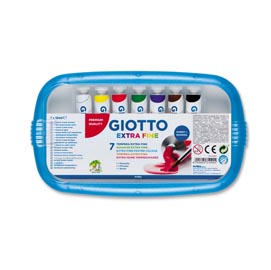 BOX 7 TUBETTI TEMPERA 12ML GIOTTO TUBO 4 ASSORTITO