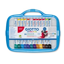 BOX 24 TUBETTI TEMPERA 12ML GIOTTO TUBO 4 ASSORTITO