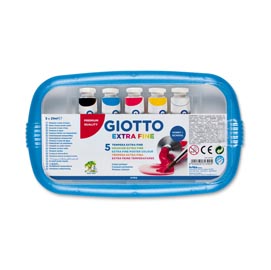 BOX 5 TUBETTI TEMPERA 21ML GIOTTO TUBO 7 ASSORTITO