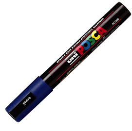 Marcatore UNI POSCA PC5M p.media 1,8-2,5mm blu UNI MITSUBISHI