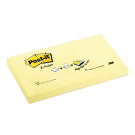 BLOCCO 100fg Post-it® Super Sticky Z-Notes R350 Giallo Canary™ 76x127mm