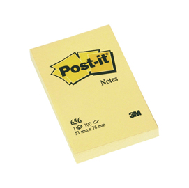 BLOCCO 100fg Post-it® Giallo Canary™ 76x51mm 656