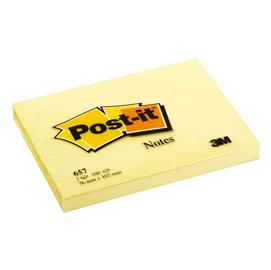 BLOCCO 100fg Post-it® Giallo Canary™ 76x102mm 657