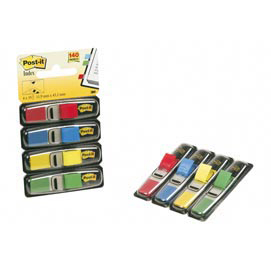 MINISET 140 SEGNAPAGINA Post-it® INDEX 683-4 IN 4 COLORI CLASSICI 12X43.6MM