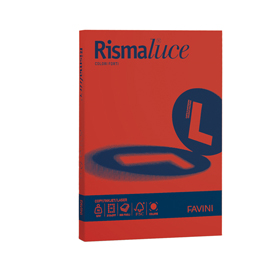 Carta RISMALUCE 200gr A4 125fg rosso scarlatto 61 FAVINI