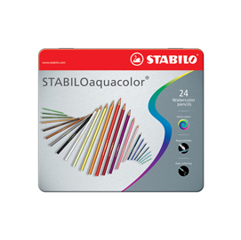 Astuccio metallo 24 pastelli Stabilo AQUACOLOR 1624