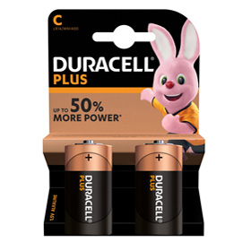 Blister 2 pile MN1400 Duracell PLUS 100 - MEZZA TORCIA C