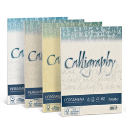 Carta CALLIGRAPHY PERGAMENA 90gr A4 50fg nocciola 04 FAVINI