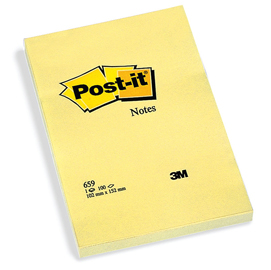 BLOCCO 100fg Post-it® Giallo Canary™ 102x152mm 659