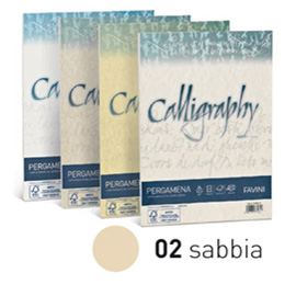 Carta CALLIGRAPHY PERGAMENA 190gr A4 50fg sabbia 02 FAVINI