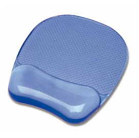 Mousepad CON POGGIAPOLSI IN GEL TRASPARENTE BLU