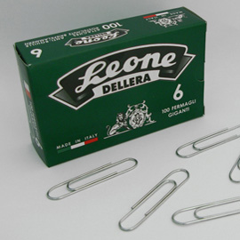 SCATOLA 100 FERMAGLI N.6 MM58 ZINCATI ANTIRUGGINE LEONE