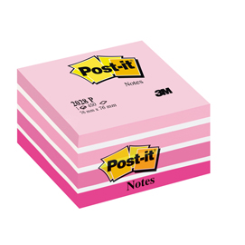 BLOCCO CUBO 450foglietti Post-it® 76x76mm 2028-P PASTELLO ROSA