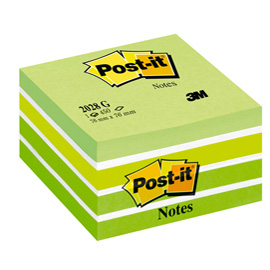 BLOCCO CUBO 450foglietti Post-it® 76x76mm 2028-G PASTELLO VERDE