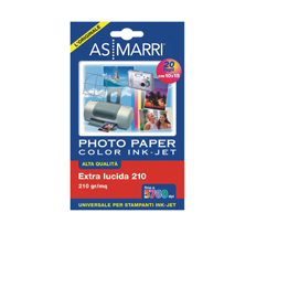 Carta fotografica inkjet 10,5x14,8cm 210gr 20Fg EXTRA LUCIDA 8869 ASMarri