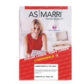 Carta fotografica laser A4 170gr 100Fg LASER PHOTO LL 8972 ASMarri