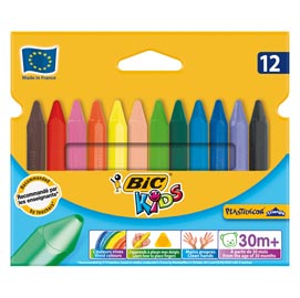 ASTUCCIO 12 PASTELLI KIDS PLASTIDECOR TRIANGLE BIC