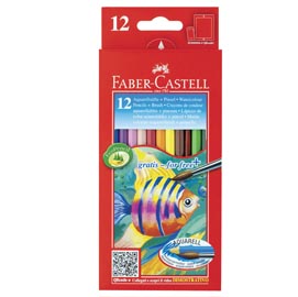 ASTUCCIO 12 PASTELLI COLORATI ACQUERELLABILI RED RANGE FABER CASTELL