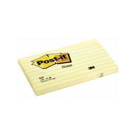 BLOCCO 100fg Post-it® Giallo Canary™ 76x127mm GIALLO A RIGHE 635