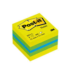 BLOCCO MINICUBO 400foglietti Post-it® 51x51mm 2051-L LIMONE NEON