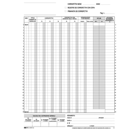 REGISTRO PRIMA NOTA IVA CORRISPETTIVI 29,7X23 13/13 FG AUTORIC. E2104A