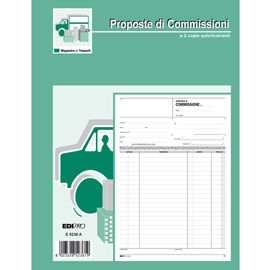 BLOCCO COPIA COMMISSIONI 29,7X21cm 50fg 2 copie autoric. E5236A EDIPRO