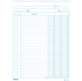 100 SCHEDE 2 COLONNE VERTICALE 21X15CM E3329BL EDIPRO