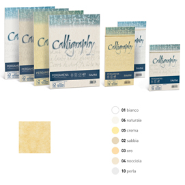 Carta CALLIGRAPHY PERGAMENA 90gr A4 50fg crema 05 FAVINI