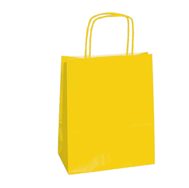 25 SHOPPERS CARTA KRAFT 45X15X50CM TWISTED giallo