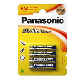 BLISTER 4 PILE MINISTILO ALKALINE AAA 1,5V PANASONIC