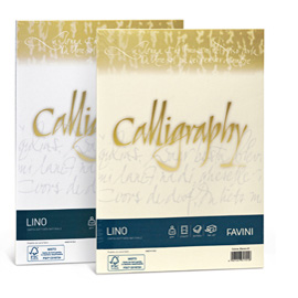 Carta CALLIGRAPHY LINO 120gr A4 50fg avorio 02 FAVINI