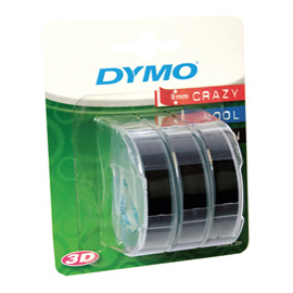 BLISTER 3 NASTRI A RILIEVO 9MMX3M NERO DYMO