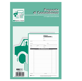 BLOCCO COPIA COMMISSIONI 23X15cm 33fg 3 copie autoric. E5230CT EDIPRO