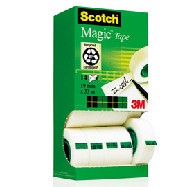 Multi pack 12+2 nastro adesivo Scotch® Magic™ 810 19mmx33mt permanente