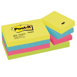 BLOCCO 100foglietti Post-it® 38x51mm 653-TFEN ENERGY 72GR ASSORTITO