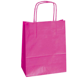 25 SHOPPERS CARTA KRAFT 36x12x41cm TWISTED magenta