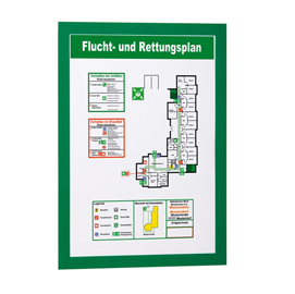 Cornice espositiva adesiva Duraframe® A4 21x29,7cm verde DURABLE