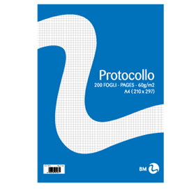 FOGLI PROTOCOLLO A4 60gr 20fg 4mm BM