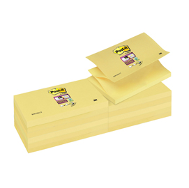 BLOCCO 90foglietti Post-it® Super Sticky Z-Notes Canary™76x127mm R350-123SS-CY