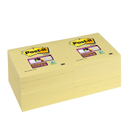 BLOCCO 90foglietti Post-it® Super Sticky Giallo Canary™ 76x76mm 654-12SS-CY