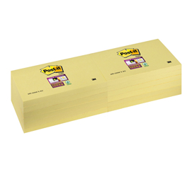 BLOCCO 90foglietti Post-it® SuperSticky Giallo Canary™ 76x127mm 655-12SS-CY