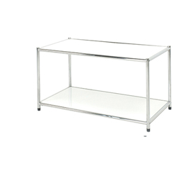 LIBRERIA 2 RIPIANI ACCIAIO/BIANCO 80x40cm - H40,5cm Easy System