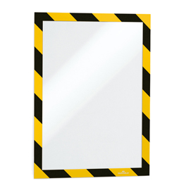 Cornice adesiva Duraframe® Security A4 21x29,7cm giallo-nero DURABLE