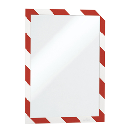 Cornice adesiva Duraframe® Security A4 21x29,7cm rosso-bianco DURABLE