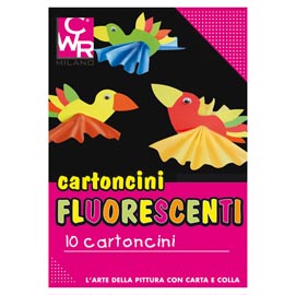 PACK 10 CARTONCINI FLUO 35x50cm 260g colori ass. CWR 334