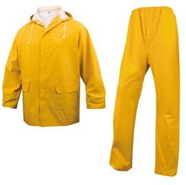 COMPLETO IMPERMEABILE EN304 Tg. L giallo (giacca+pantalone)