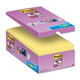 VALUE PACK 14+2 BLOCCO 90fg Post-it® Super Sticky Giallo Canary™ 76x127mm