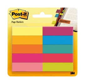 SEGNAPAGINA Post-it® 670-10AB-EU 500FG in 10COLORI INDEX 12,7x44mm in CARTA