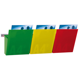 KIT VISION Kanban L75cm con 3 TASCHE A4 COLORATE